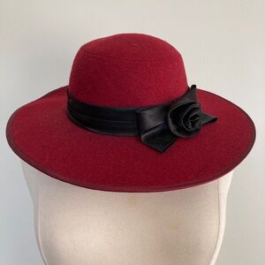 Vintage Retro style Fedora Hat Ribbon Red